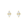 7/8tcw Pear & Round Diamond Earrings