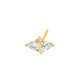 7/8tcw Pear & Round Diamond Earrings