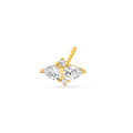7/8tcw Pear & Round Diamond Earrings