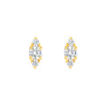 3/8tcw Three Stone Round Diamond Earrings