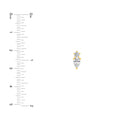 1-1/5tcw Round & Pear Diamond Stud Earrings