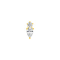 1-1/5tcw Round & Pear Diamond Stud Earrings