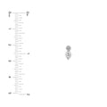1/4tcw Round & Pear Diamond Bezel Set Earrings