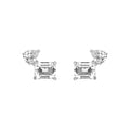 1tcw Emerald & Pear Diamond Stud Earrings