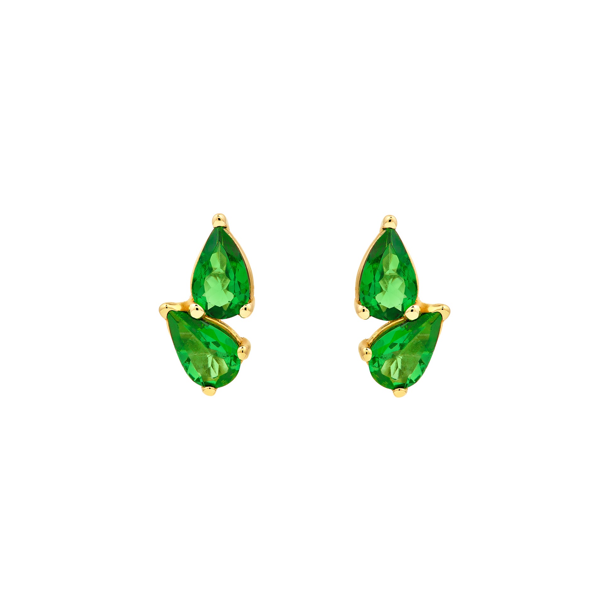 3/4tcw Pear Tsavorite Stud Earrings