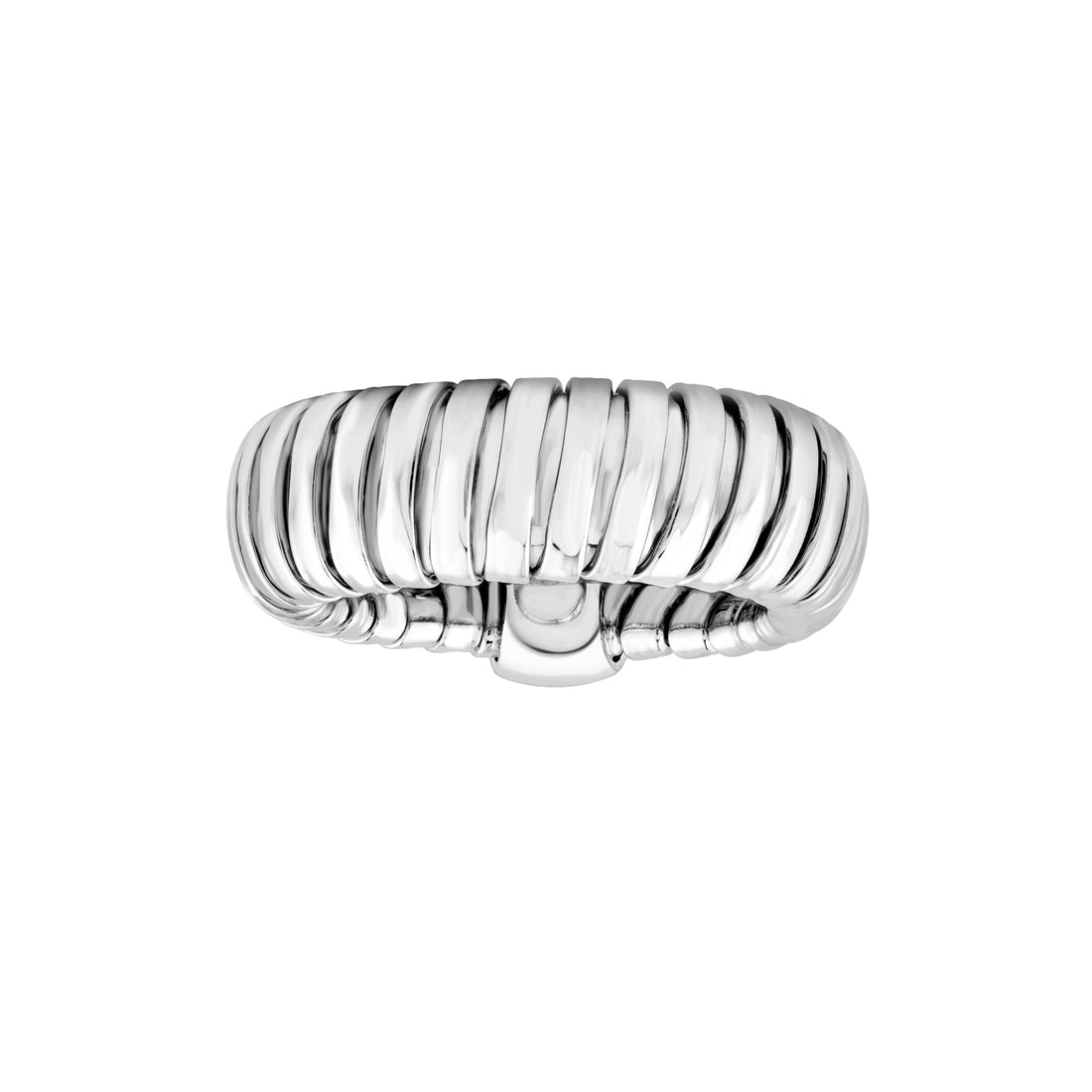 Sterling Silver Ripple Dome Tubogas Ring