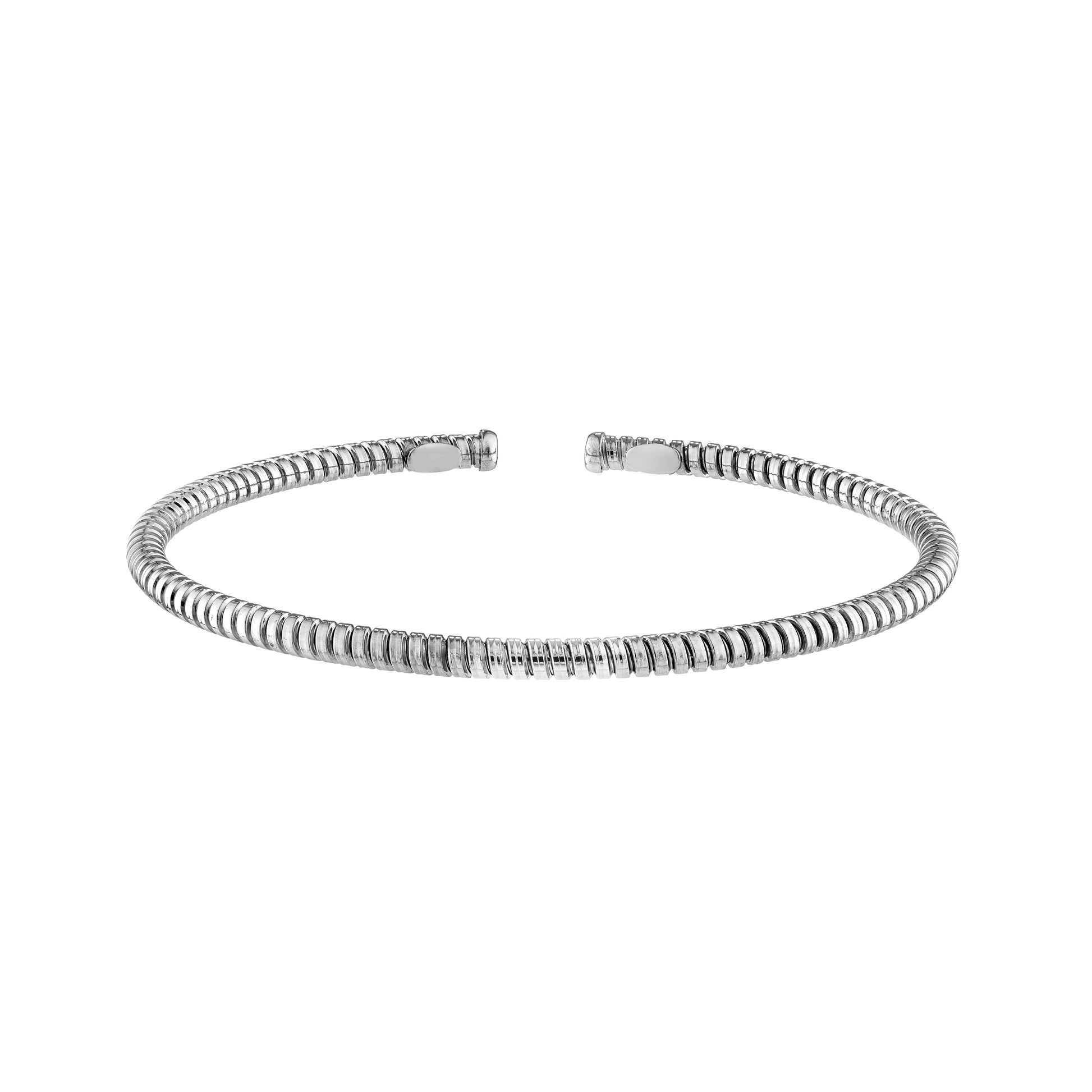 3mm Sterling Silver Tubogas Open Round Bangle
