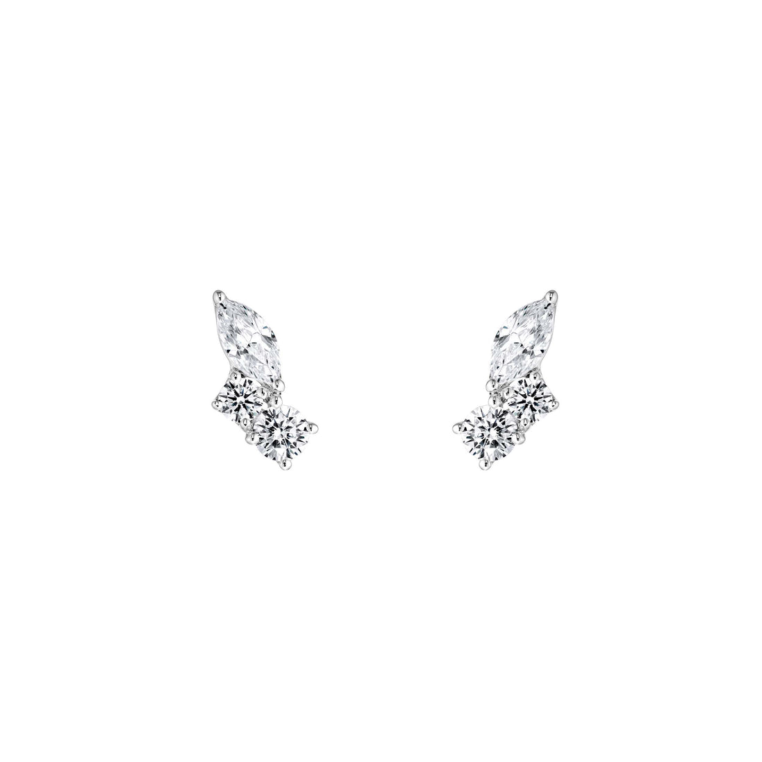 7/8tcw Diamond Bouquet Stud Earrings