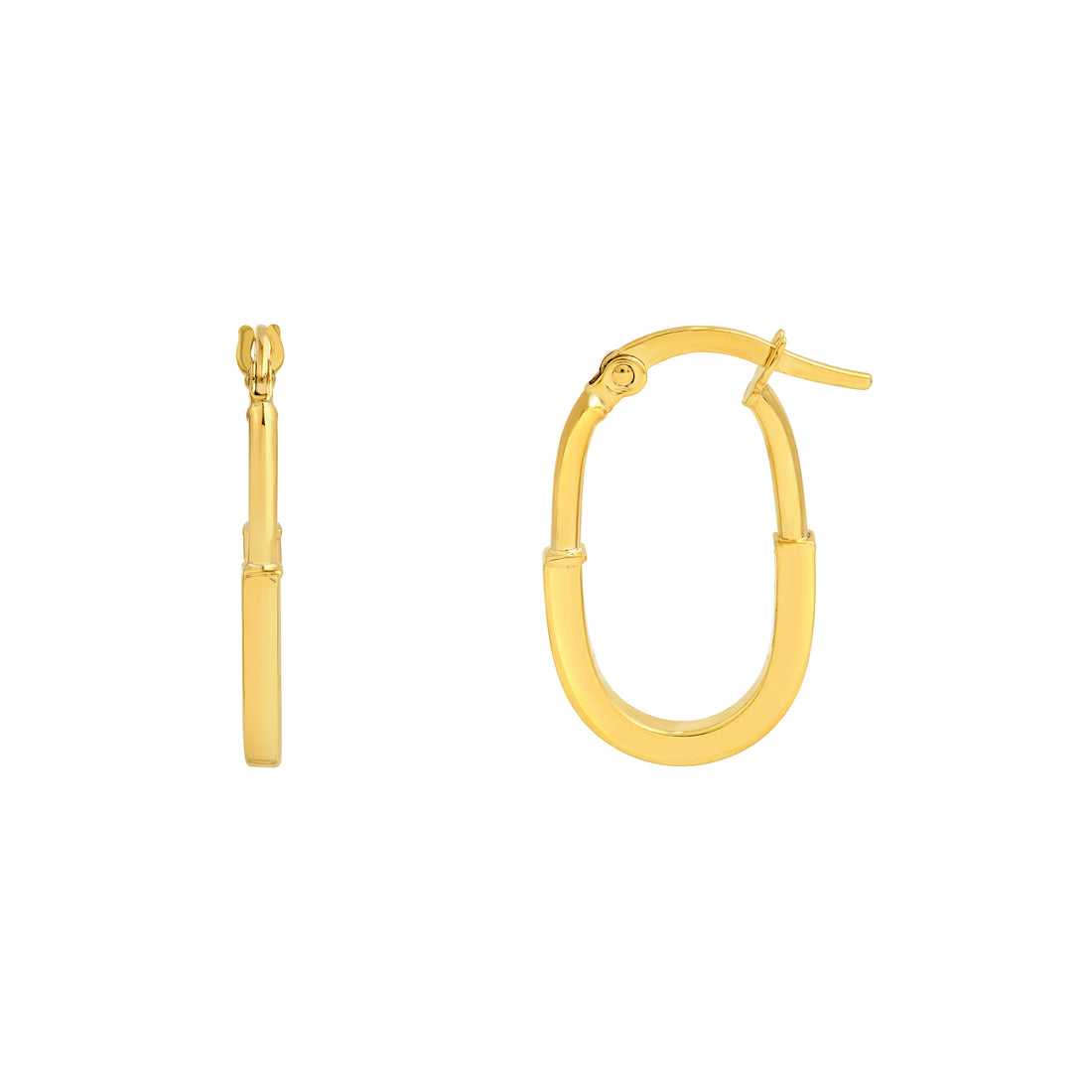 Large Layered Oval Hoop Earrings