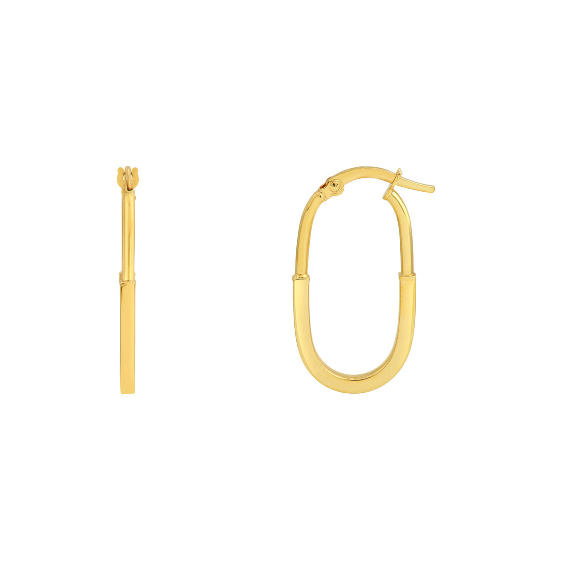 Layered Oval Hoop Earrings