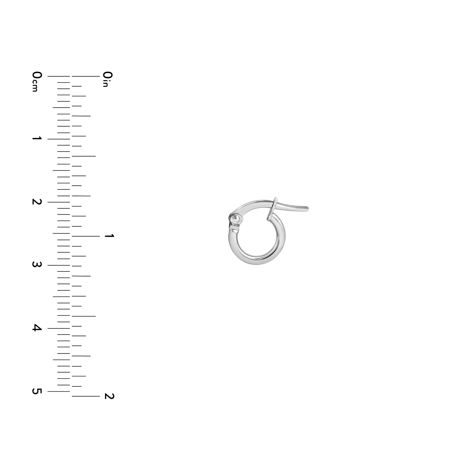 High Polished 6mm Round Hoop Earrings