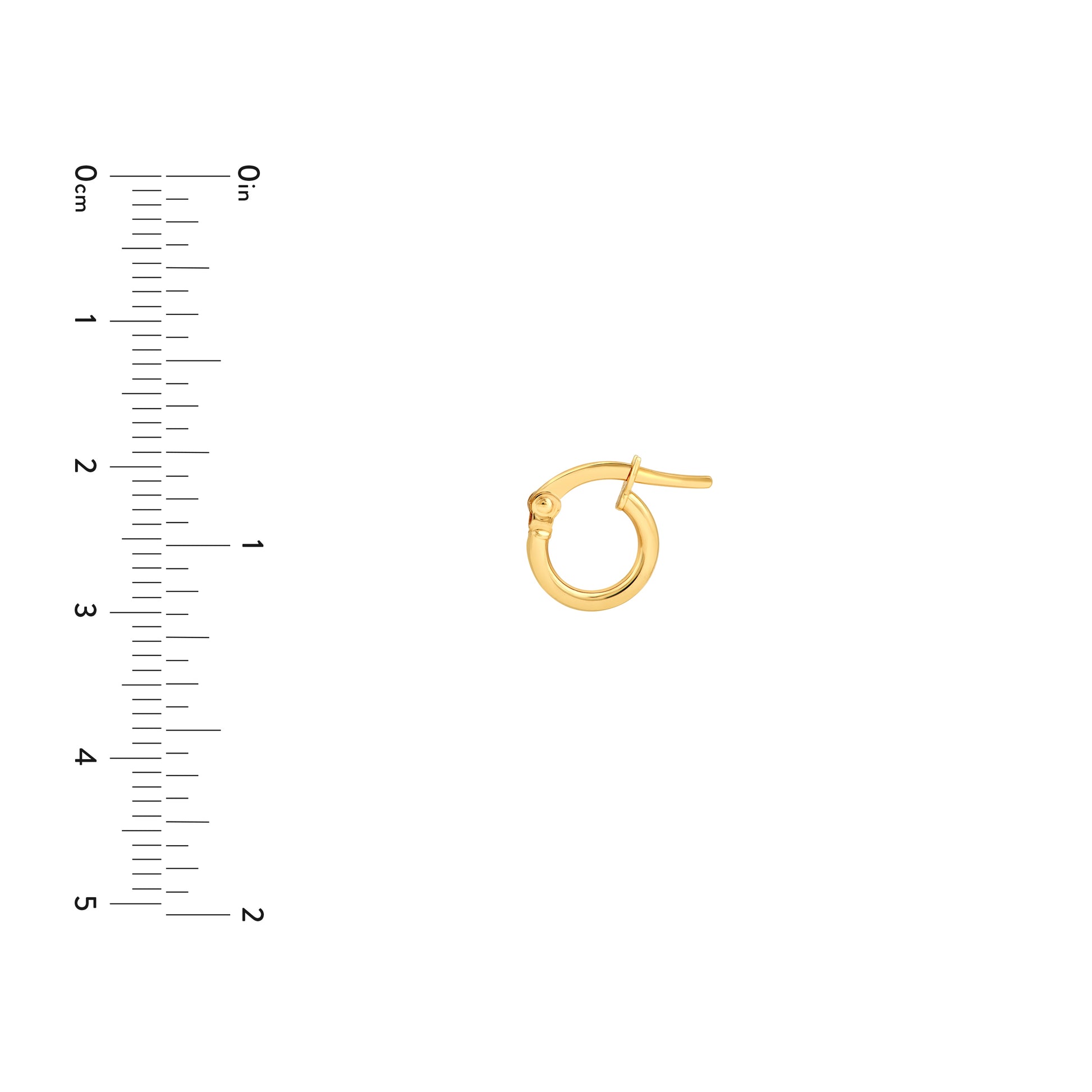 High Polished 6mm Round Hoop Earrings