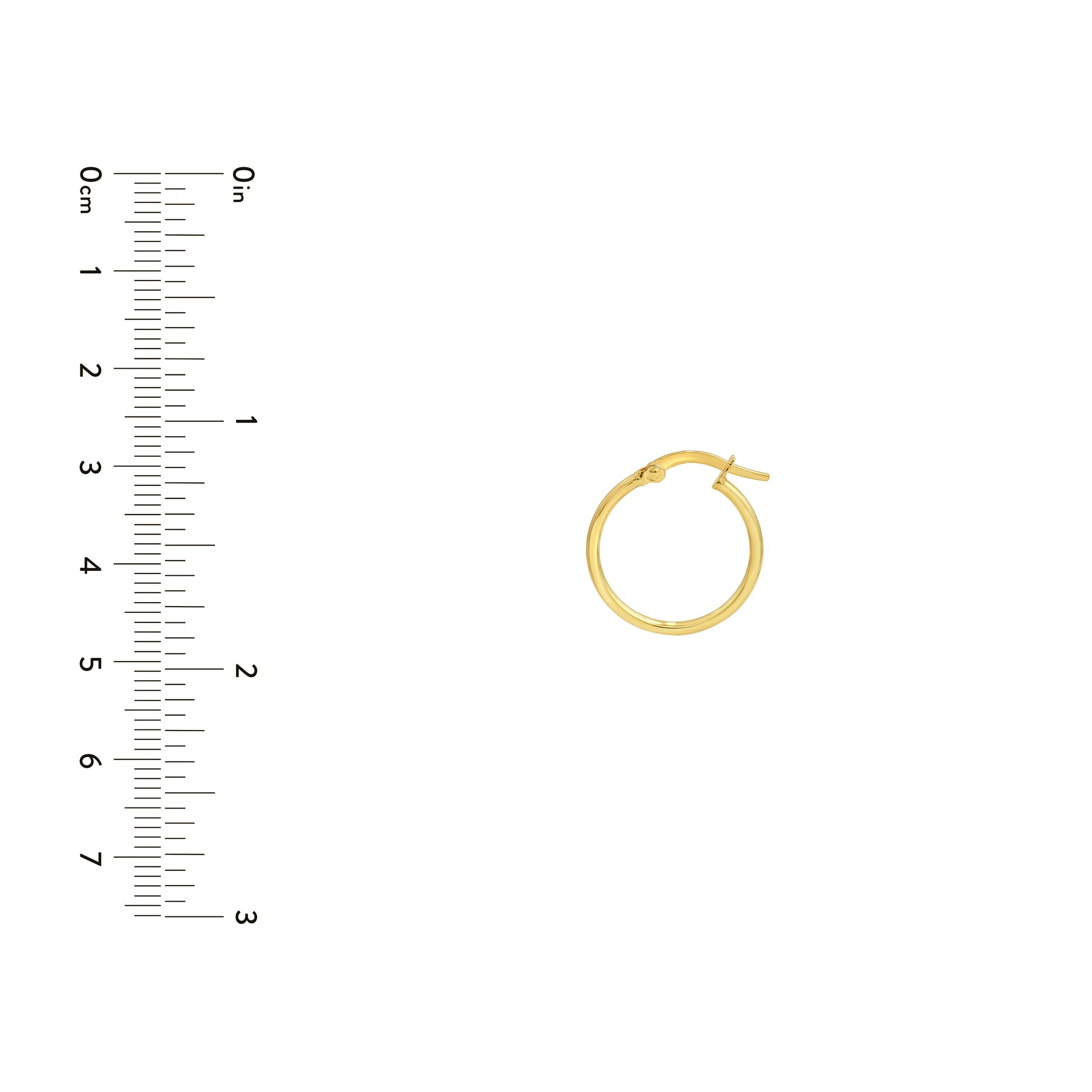15mm Round Hoop Earrings