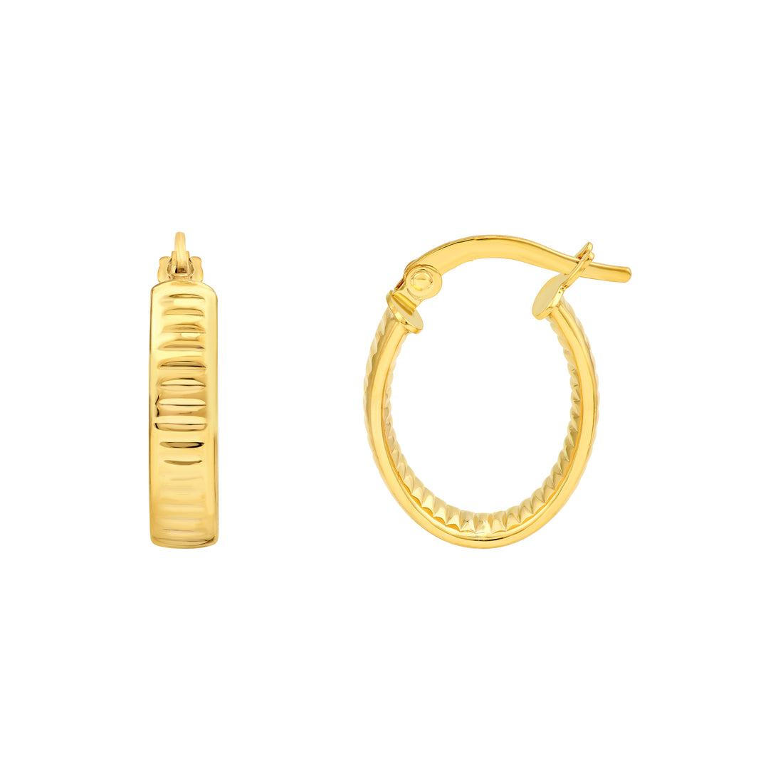 D/C Oval Hoop Earrings