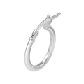 13mm Knife Edge Oval Hoop Earrings