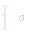 13mm Knife Edge Oval Hoop Earrings