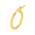 13mm Knife Edge Oval Hoop Earrings