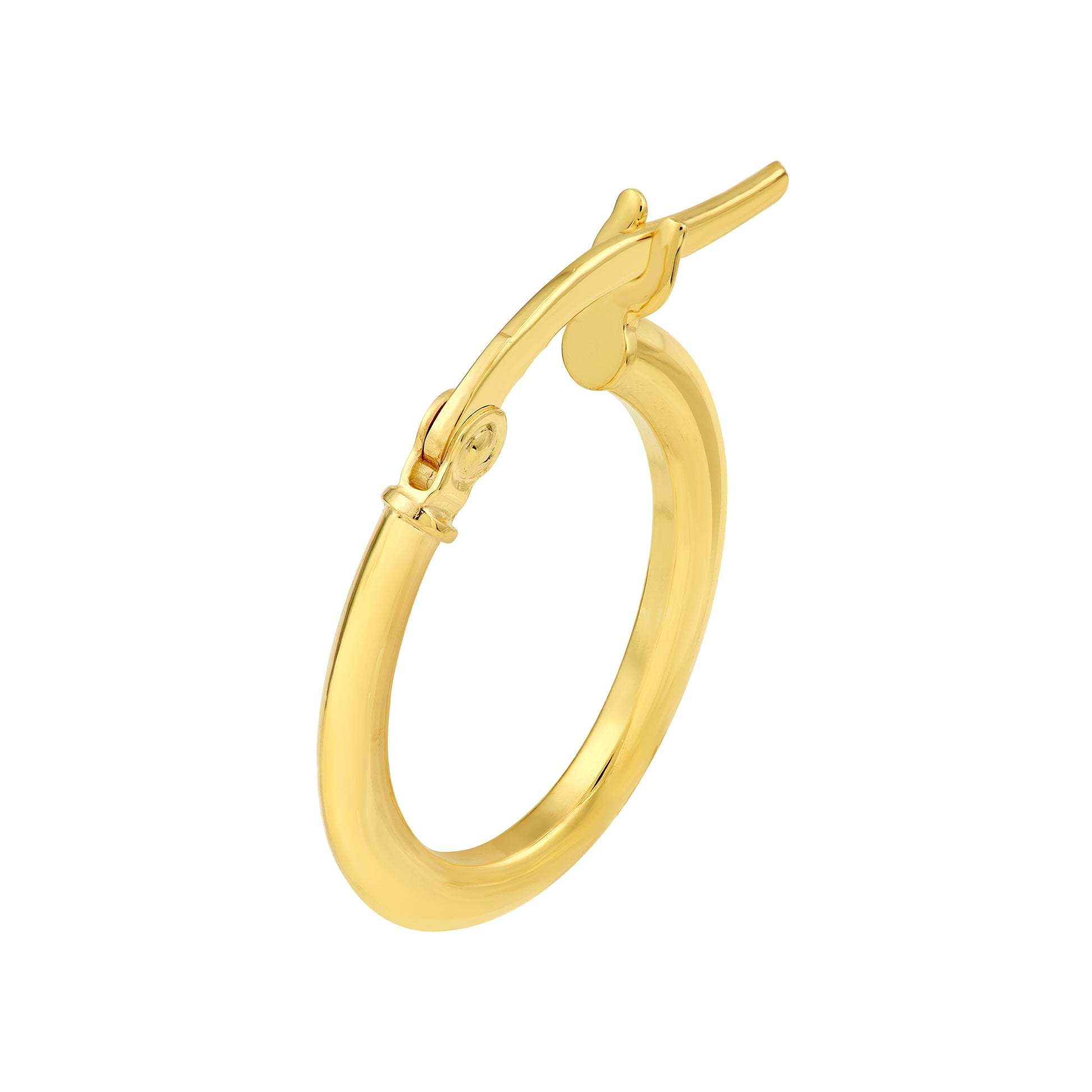 13mm Knife Edge Oval Hoop Earrings