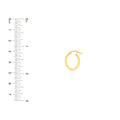 13mm Knife Edge Oval Hoop Earrings