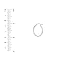20mm Knife Edge Oval Hoop Earrings