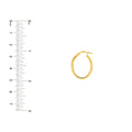 20mm Knife Edge Oval Hoop Earrings