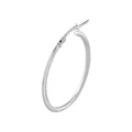 30x20mm Knife Edge Tube Oval Hoop Earrings