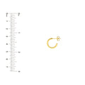 Rectangular Tube Round Open Hoop Earrings