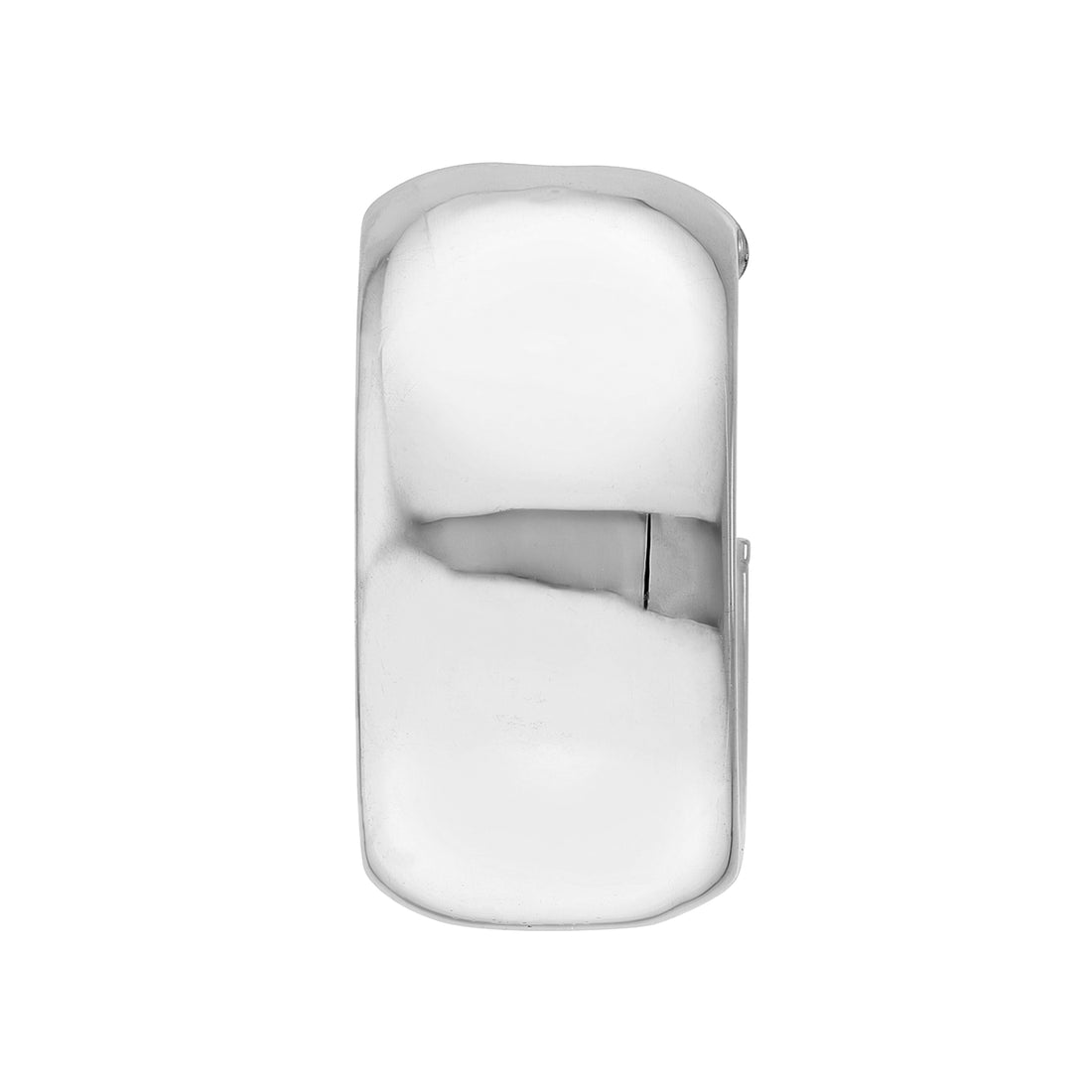 6mm Flat Tube Round Open Hoop Earrings