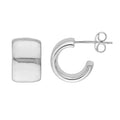 8mm Flat Tube Round Open Hoop Earrings
