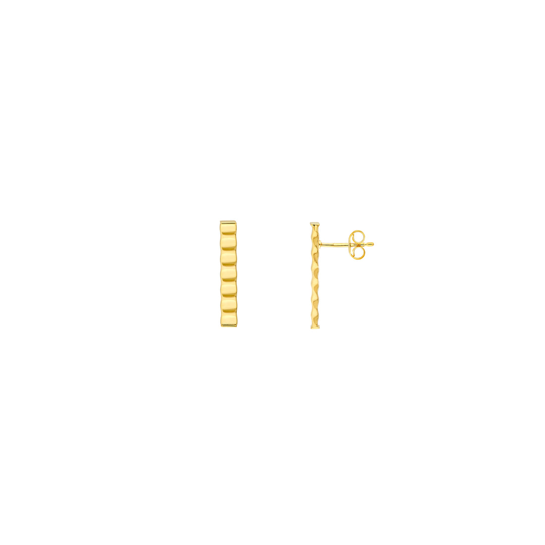 3.4mm Linear Bar Stud Earrings