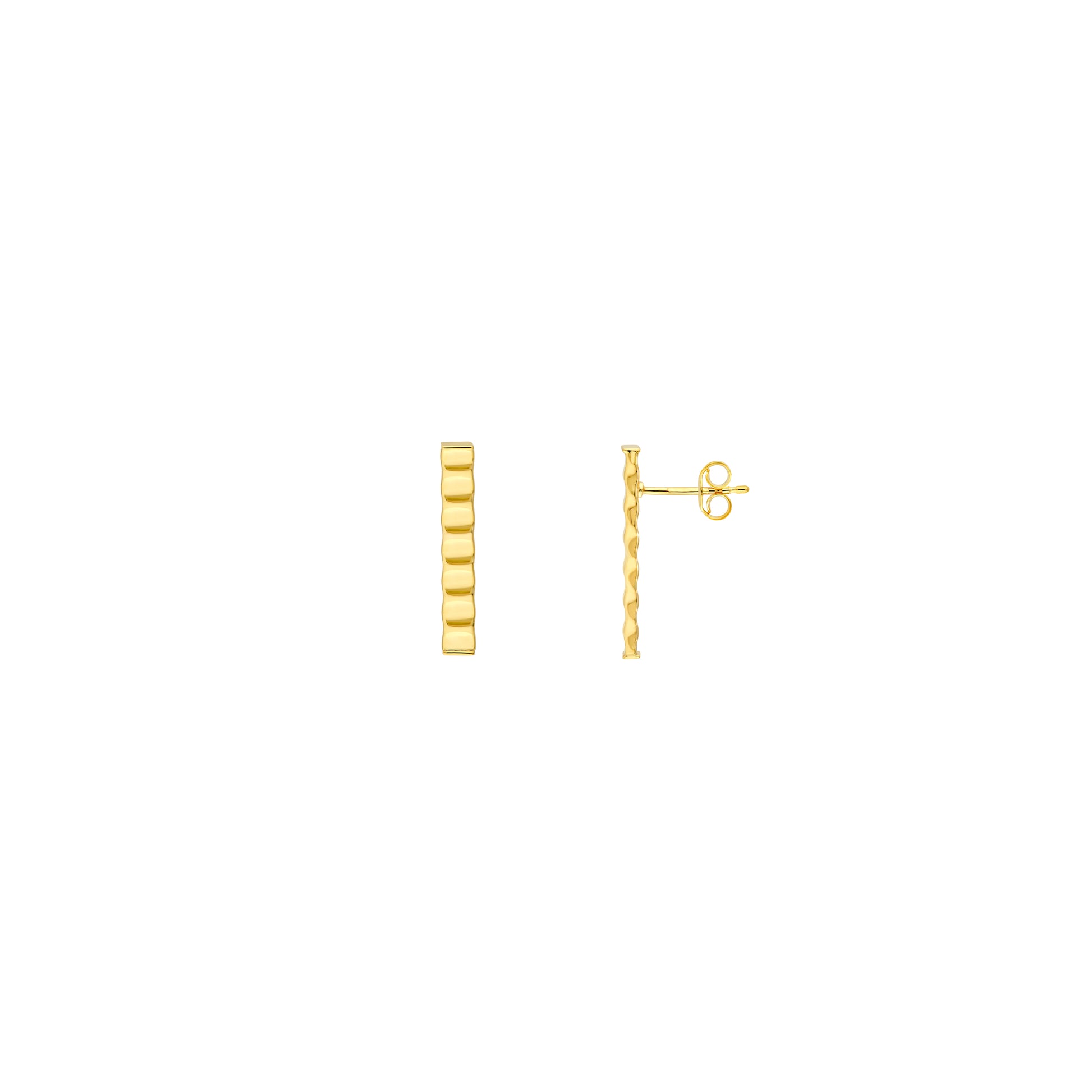 3.4mm Linear Bar Stud Earrings