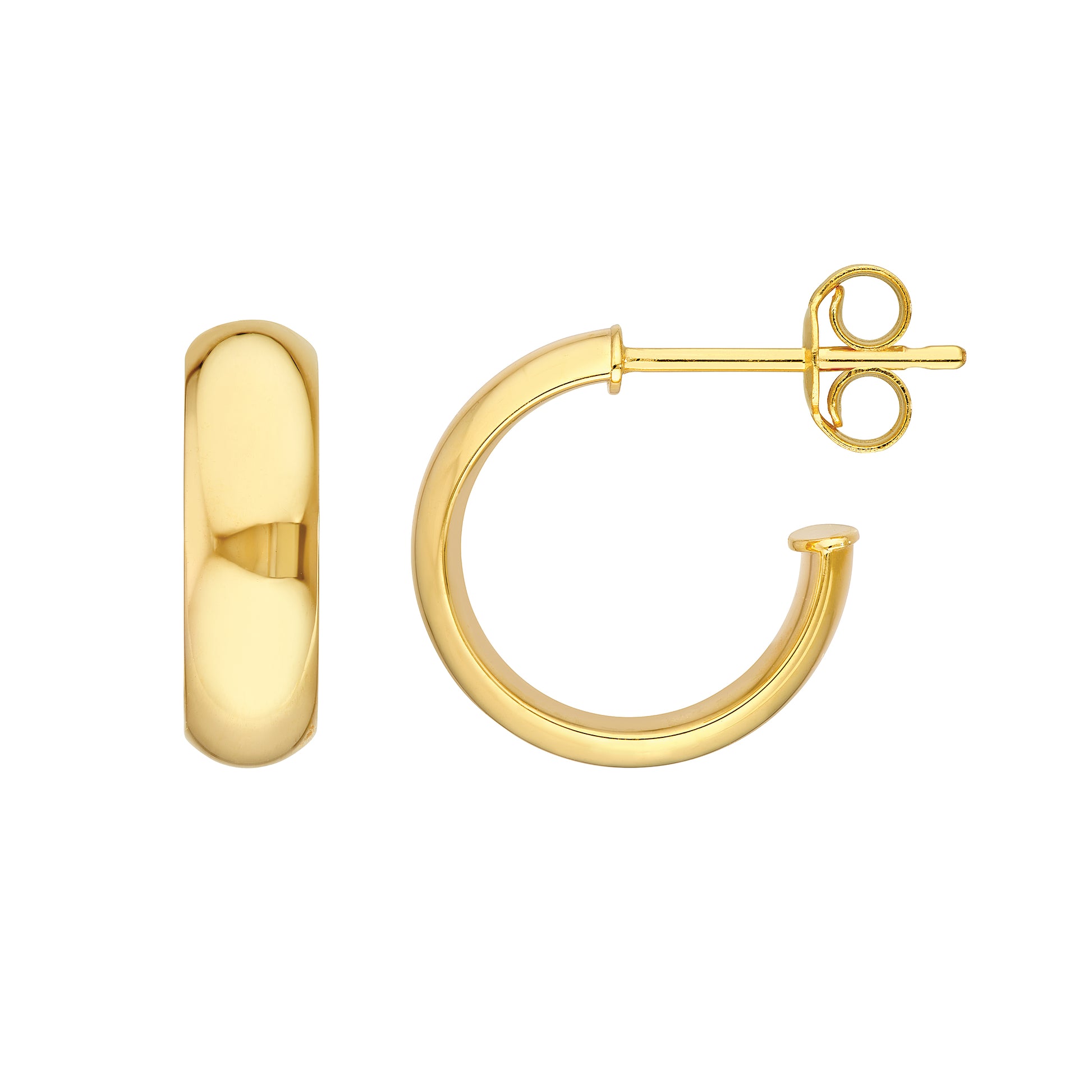 D-Tube Open Hoop Earrings
