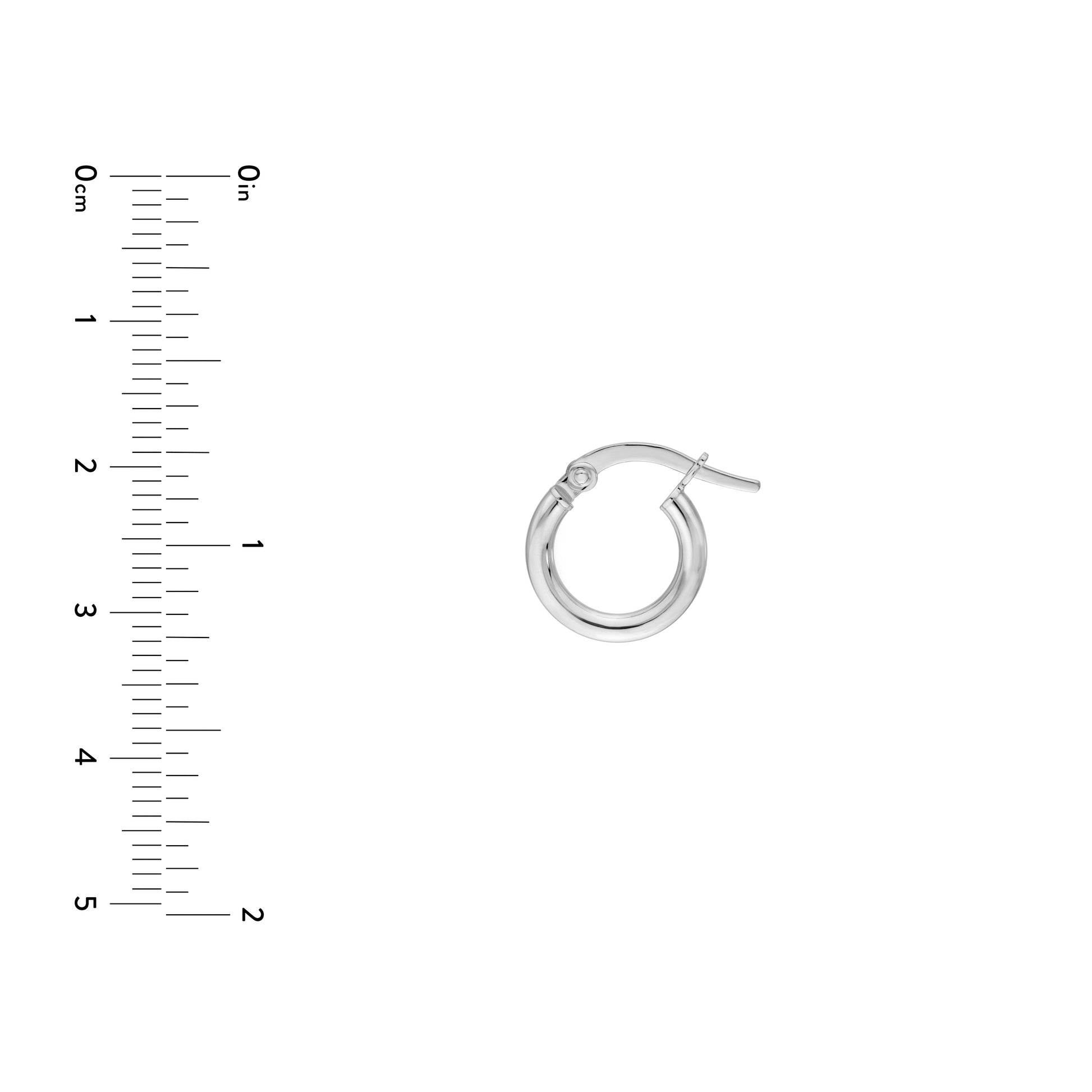 2mm Tube Round Hoop Earrings
