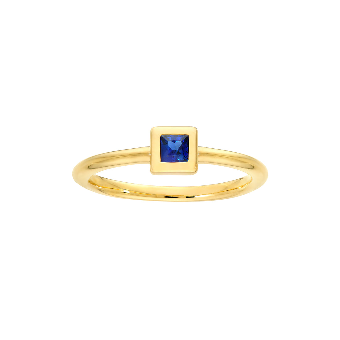 Square Sapphire Bubble Ring