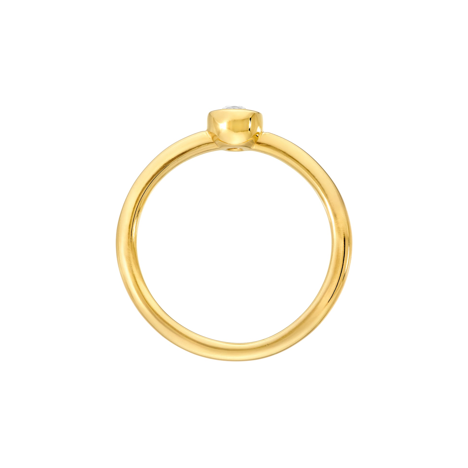 1/8tcw Diamond Bezel Circle Ring