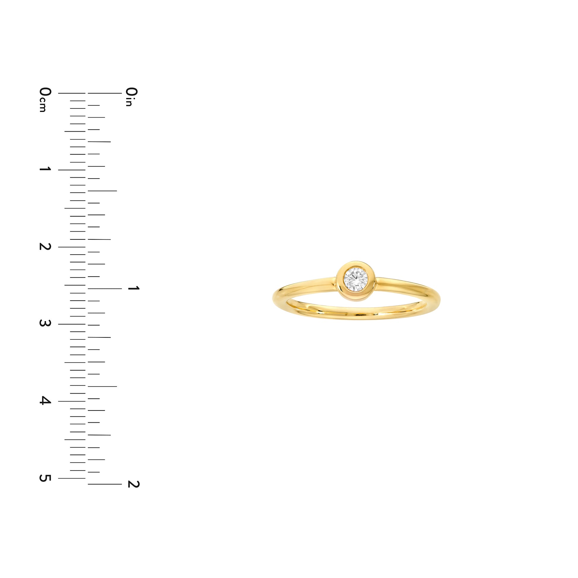 1/8tcw Diamond Bezel Circle Ring