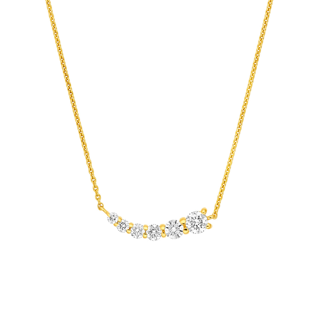 5/8tcw Diamond Graduated Necklace