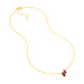 Toi et Moi Necklace (Red Garnet & Amethyst)