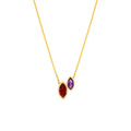 Toi et Moi Necklace (Red Garnet & Amethyst)