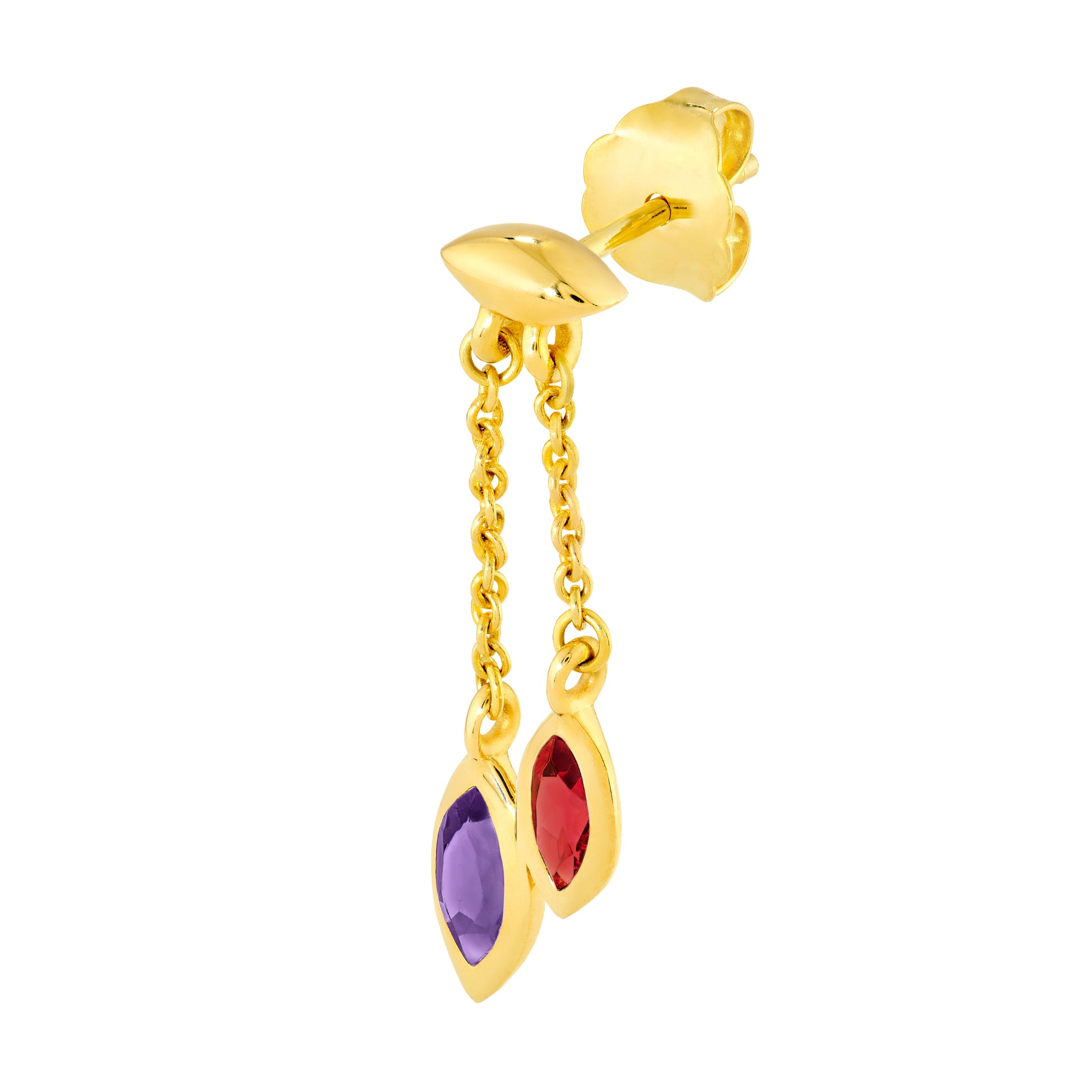 Toi et Moi Earrings (Garnet & Amethyst)