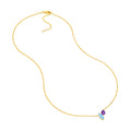 Toi et Moi Necklace (Sky Blue & Purple Amethyst)