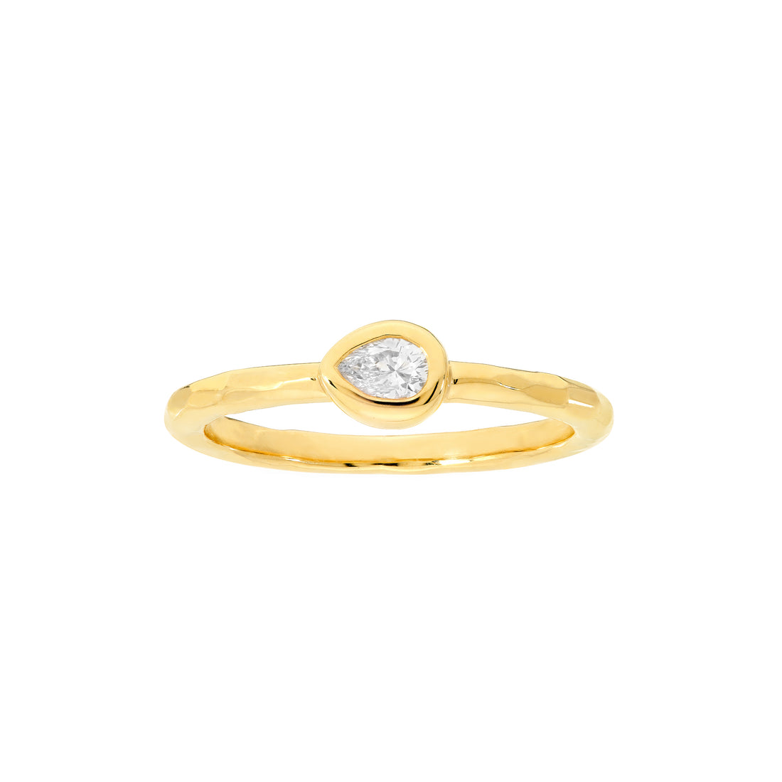 Pear Diamond Bubble Ring