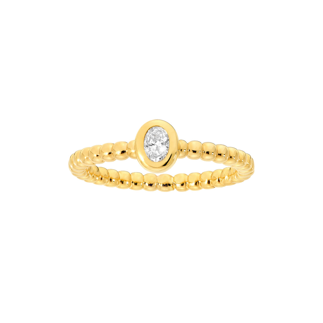 Oval Diamond Bubble Ring