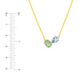 Toi et Moi Necklace (Green Amethyst & Sky Blue)