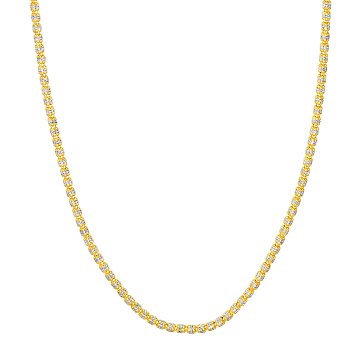 3.6mm Sterling Silver Two Tone Ice Chain [3 row]