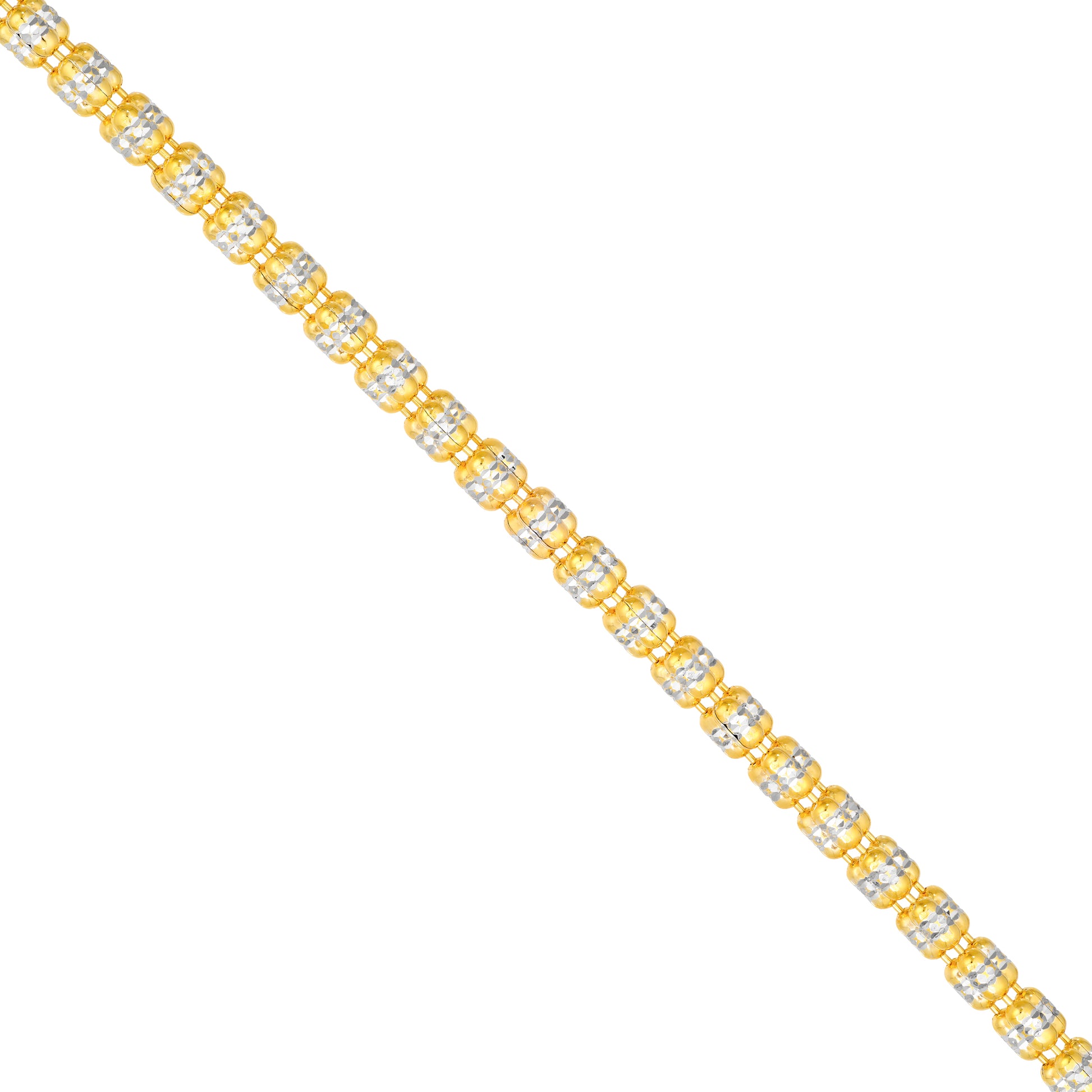 3.6mm Sterling Silver Two Tone Ice Chain [3 row]