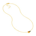 Toi et Moi Necklace (London Blue & Citrine)