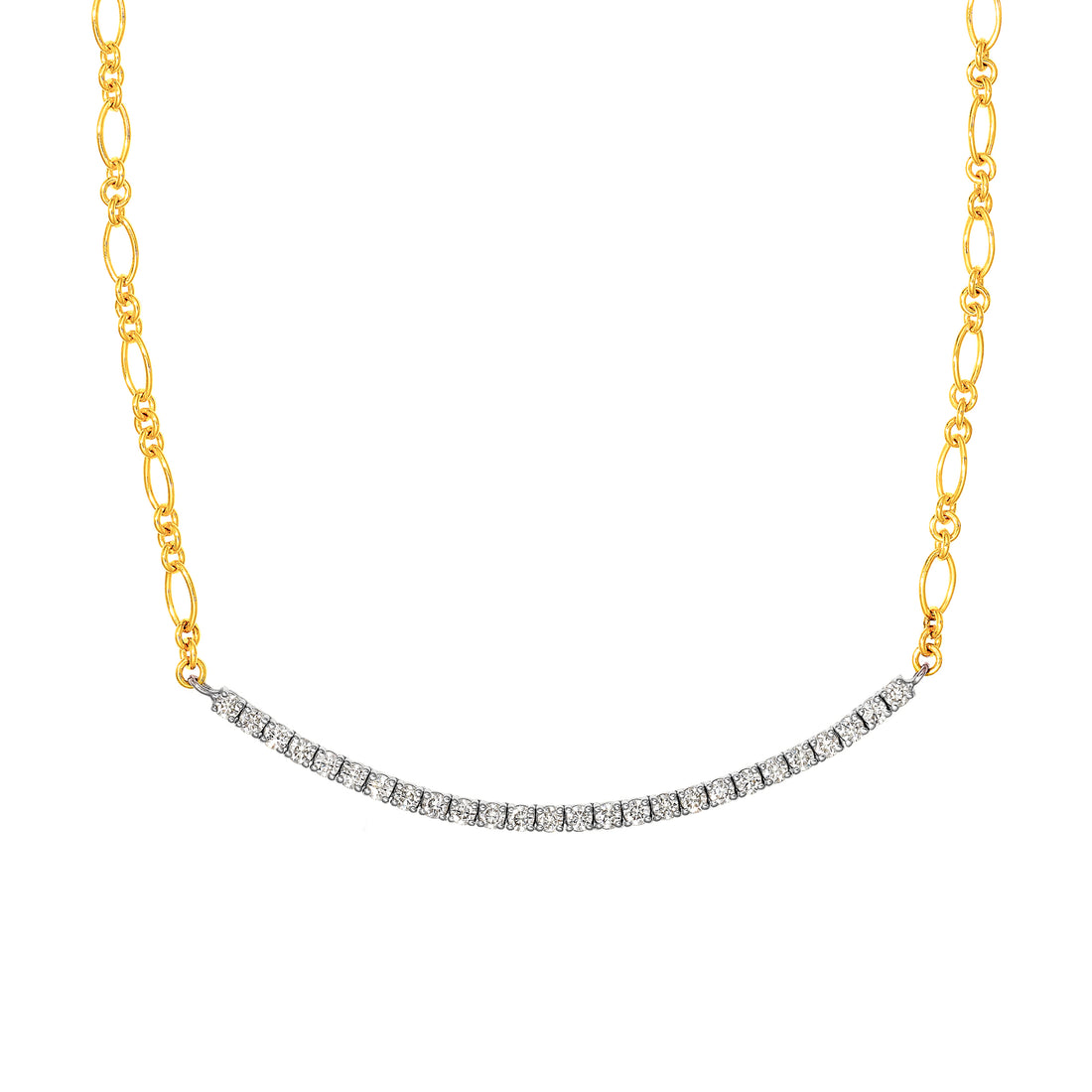 3/4tcw Diamond Oval Link Tennis Necklace