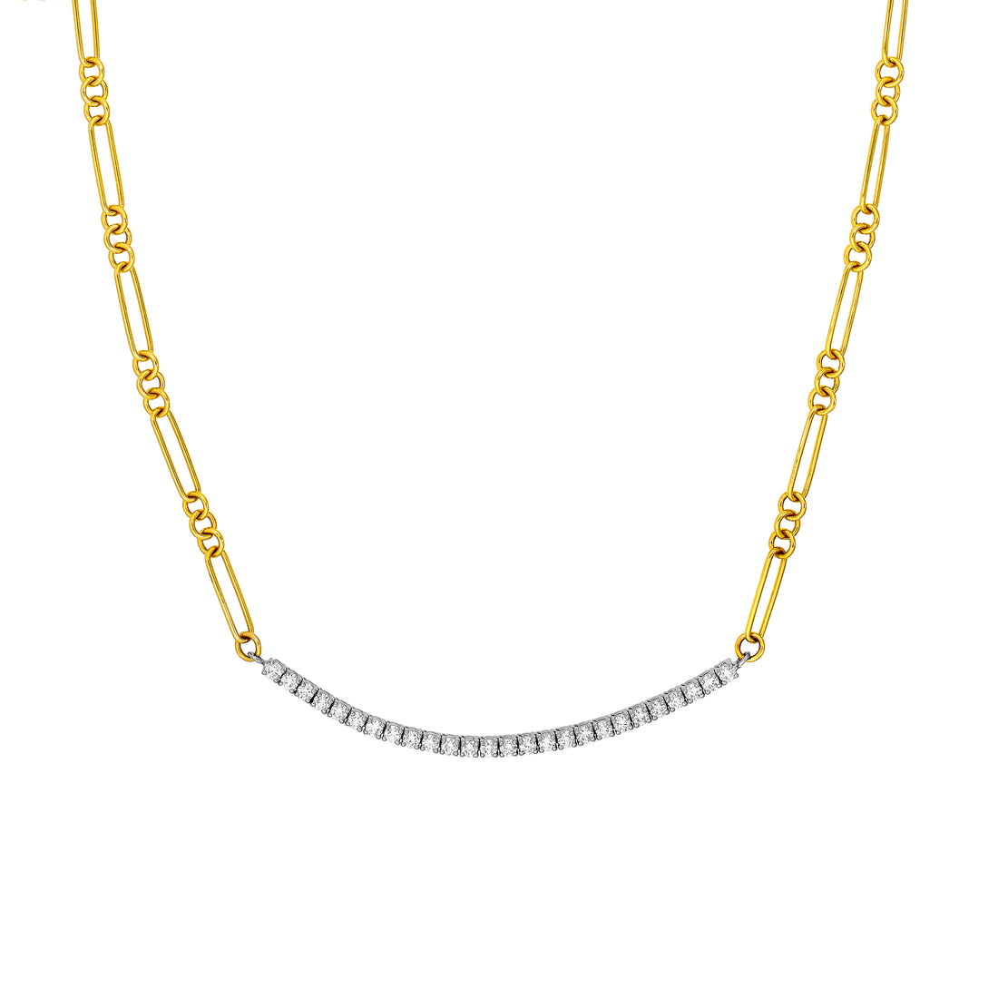 3+1 Diamond Paper Clip Necklace