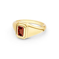 1/3ct Emerald Red Garnet Pinky Ring